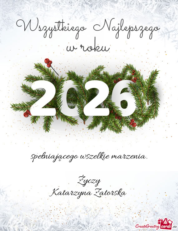 Marzenia. Życzy Katarzyna