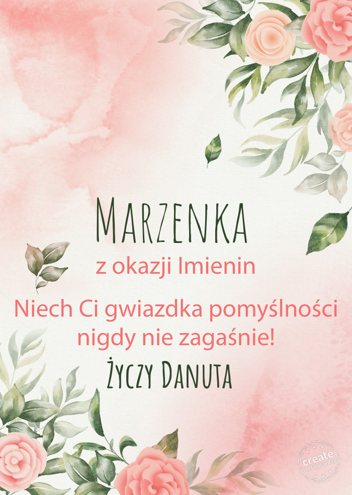 Marzenka Z okazji imienin
