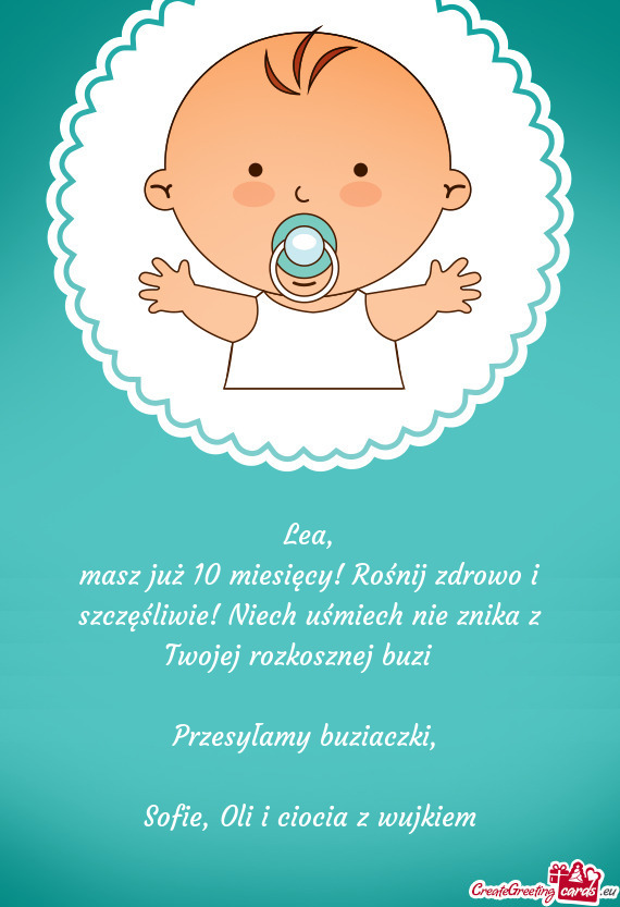 Masz już 10 miesięcy! Rośnij zdrowo i szczęśliwie! Niech uśmiech nie znika z Twojej rozkosznej