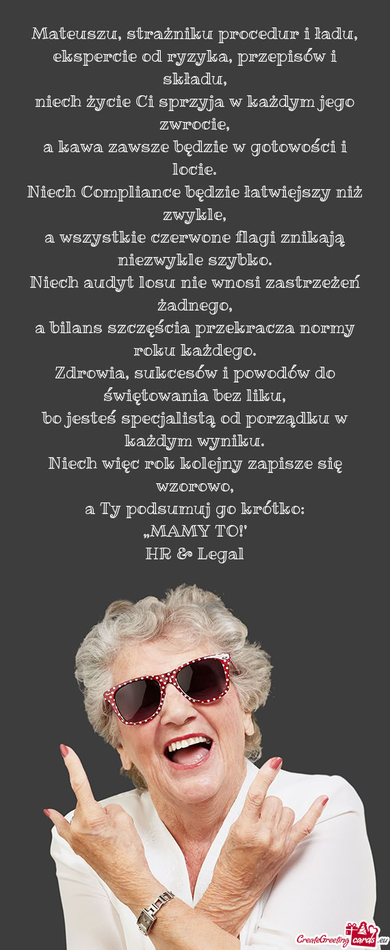 Mateuszu, strażniku procedur i ładu