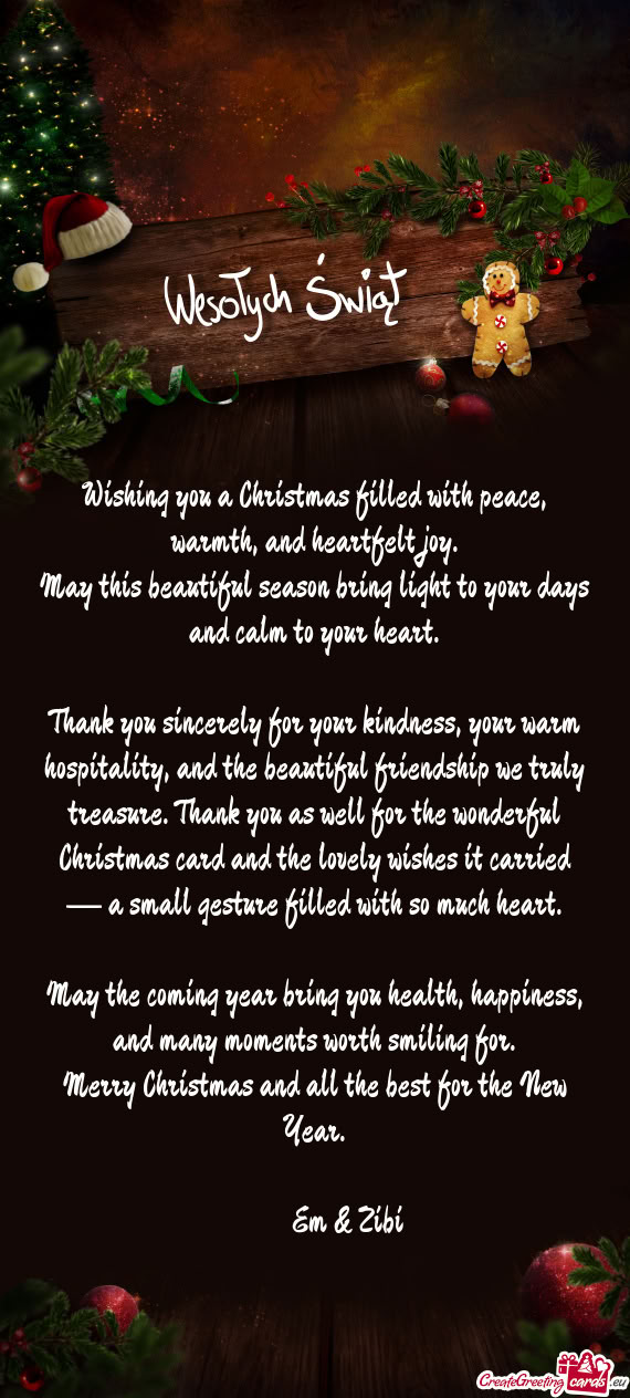 May this beautiful season bring light to your days and calm to your heart