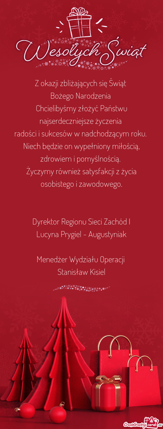 Menedżer Wydziału Operacji