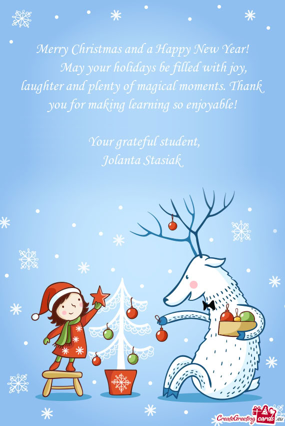 Merry Christmas and a Happy New Year! 🎁🥂May your holidays be filled with joy, laughter and ple