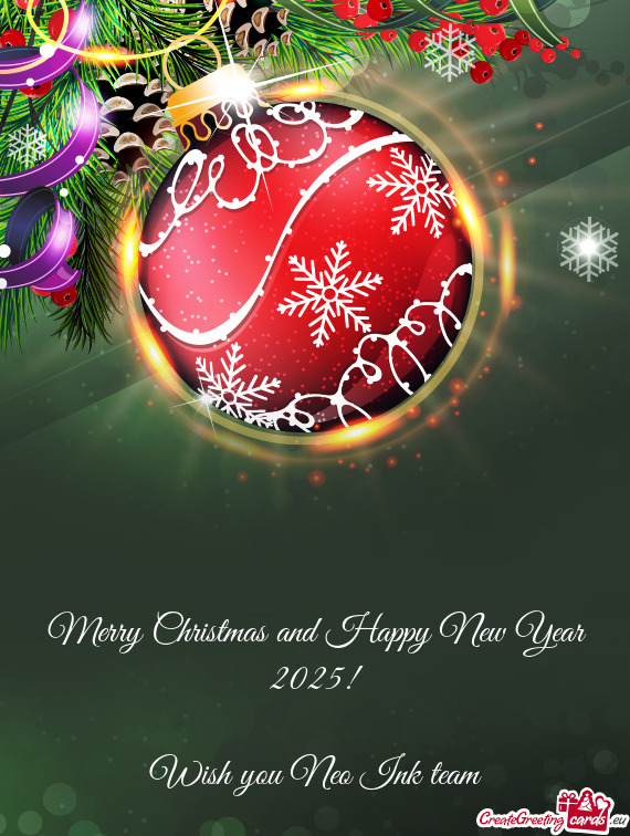 Merry Christmas and Happy New Year 2025