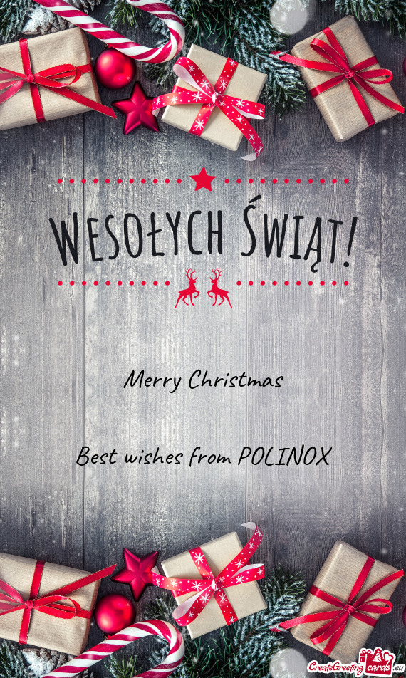 Merry Christmas Best wishes from POLINOX