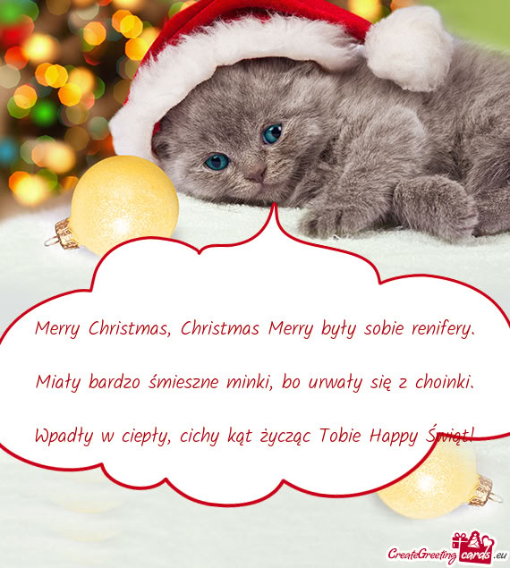 Merry Christmas, Christmas Merry były sobie renifery.   Miały bardzo