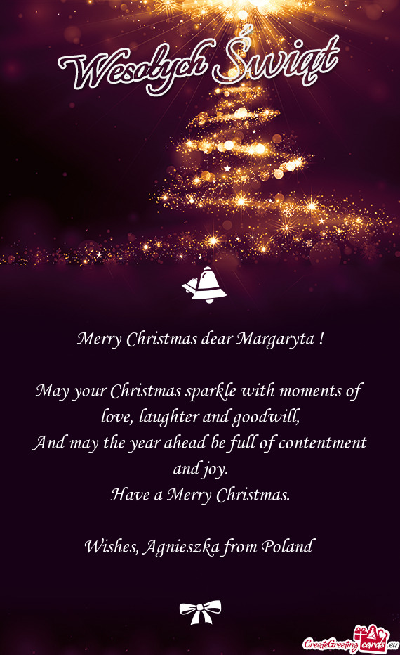 Merry Christmas dear Margaryta