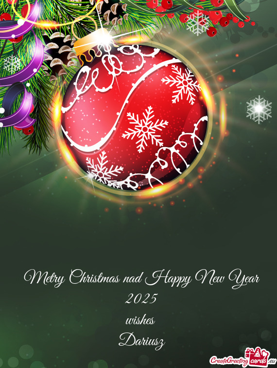 Metry Christmas nad Happy New Year 2025