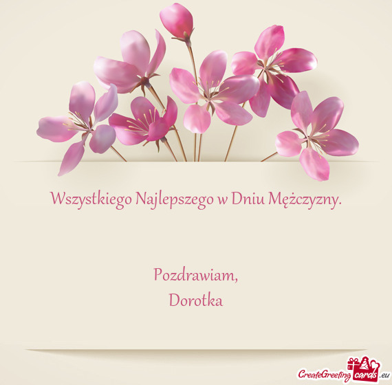 Mężczyzny.  Pozdrawiam, Dorotka