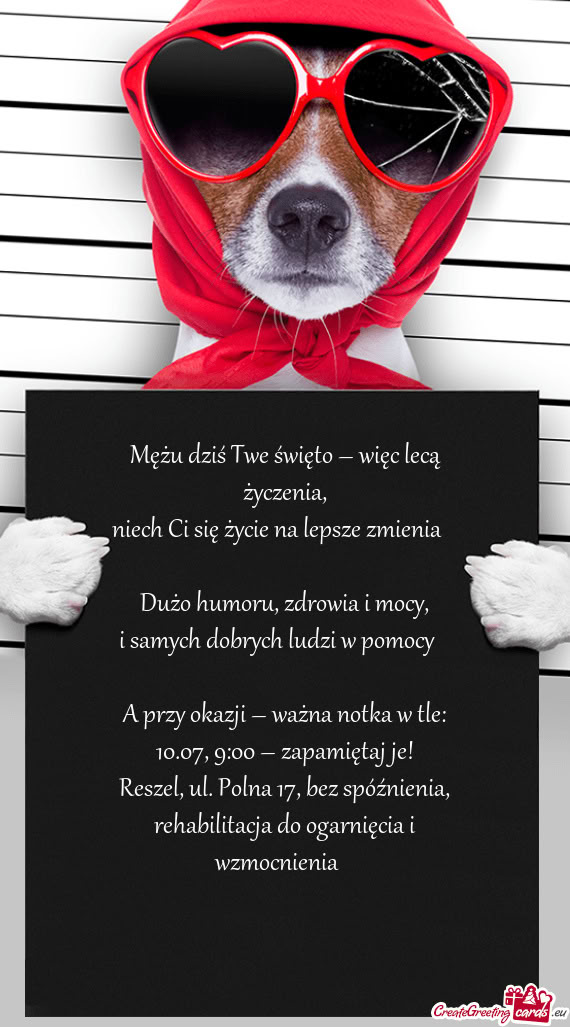 Mężu dziś Twe święto – więc lecą życzenia