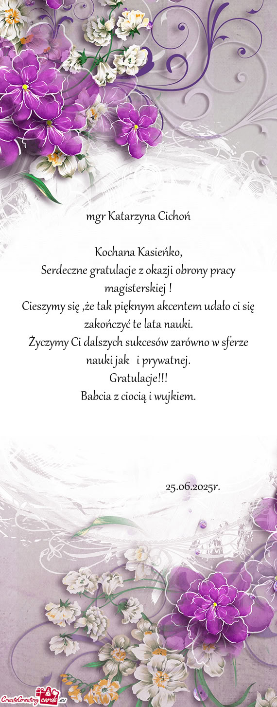 Mgr Katarzyna Cichoń