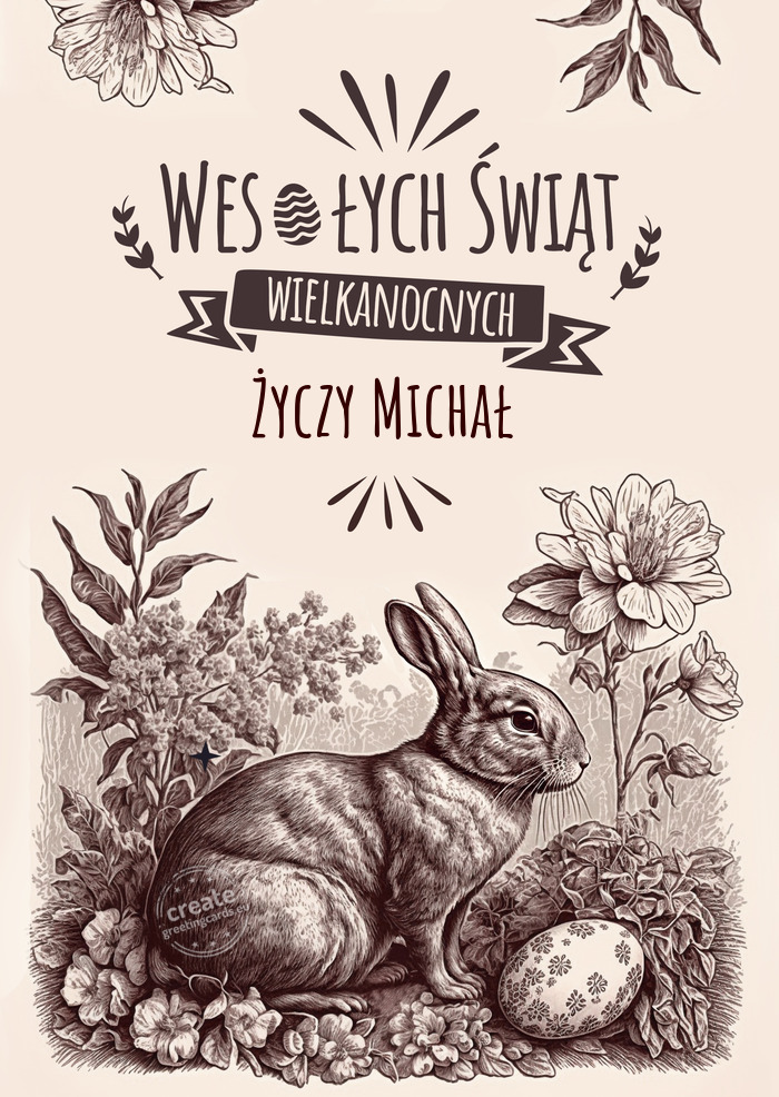 Michał dla Ciebie wesołe życzenia wielkanocne
