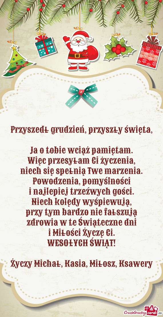 Michał, Kasia, Miłosz, Ksawery