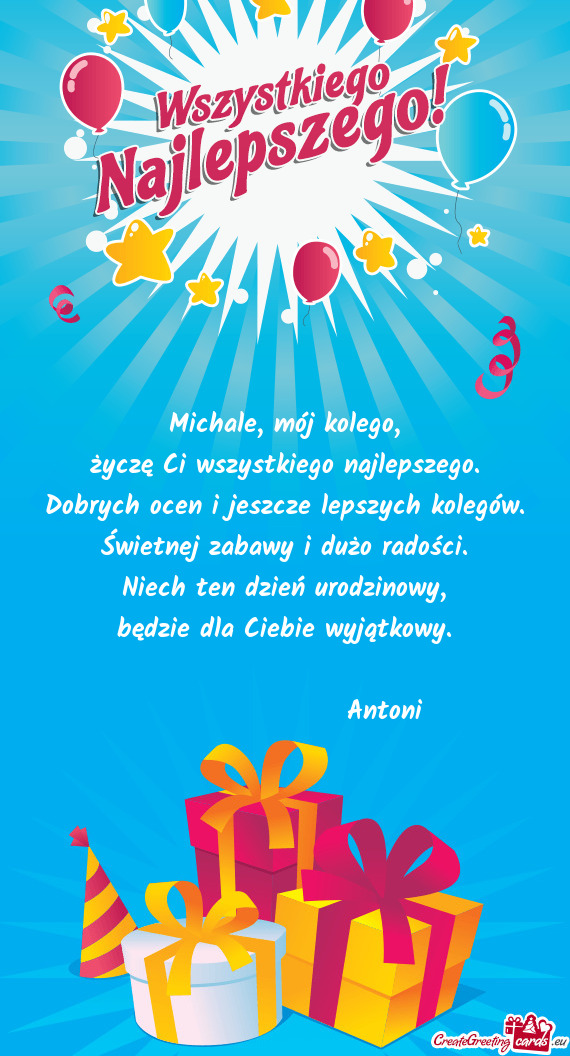 Michale, mój kolego