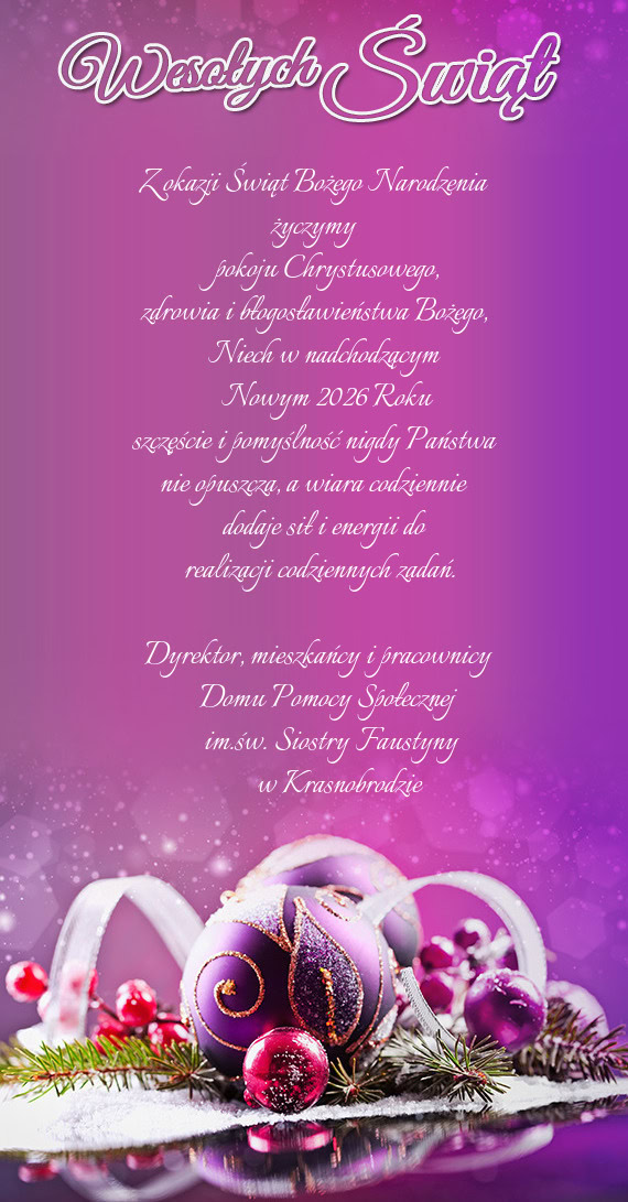 Mieszkańcy i pracownicy  Domu Pomocy Społecznej   im