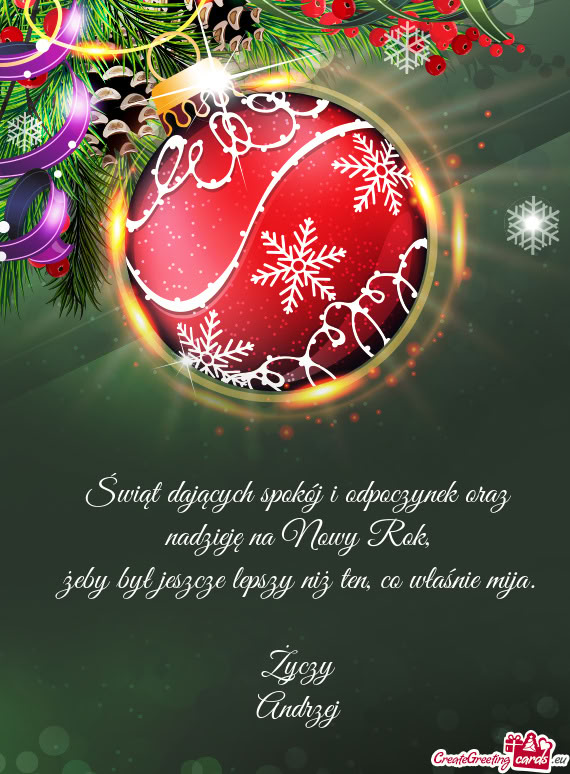 Mija. Życzy Andrzej