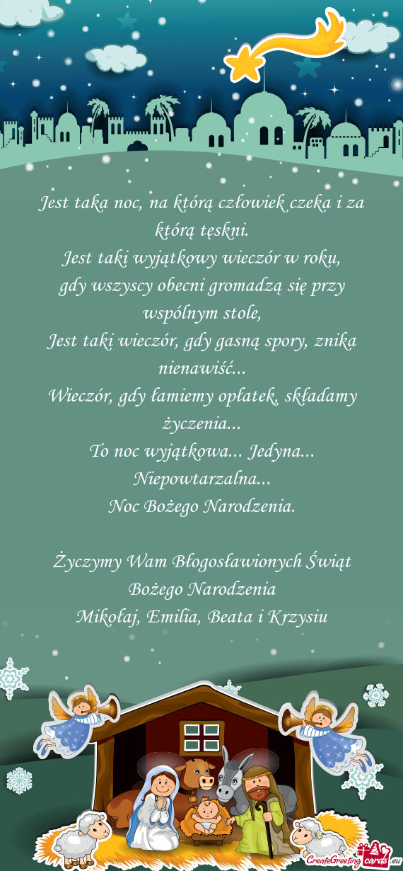 Mikołaj, Emilia, Beata i Krzysiu