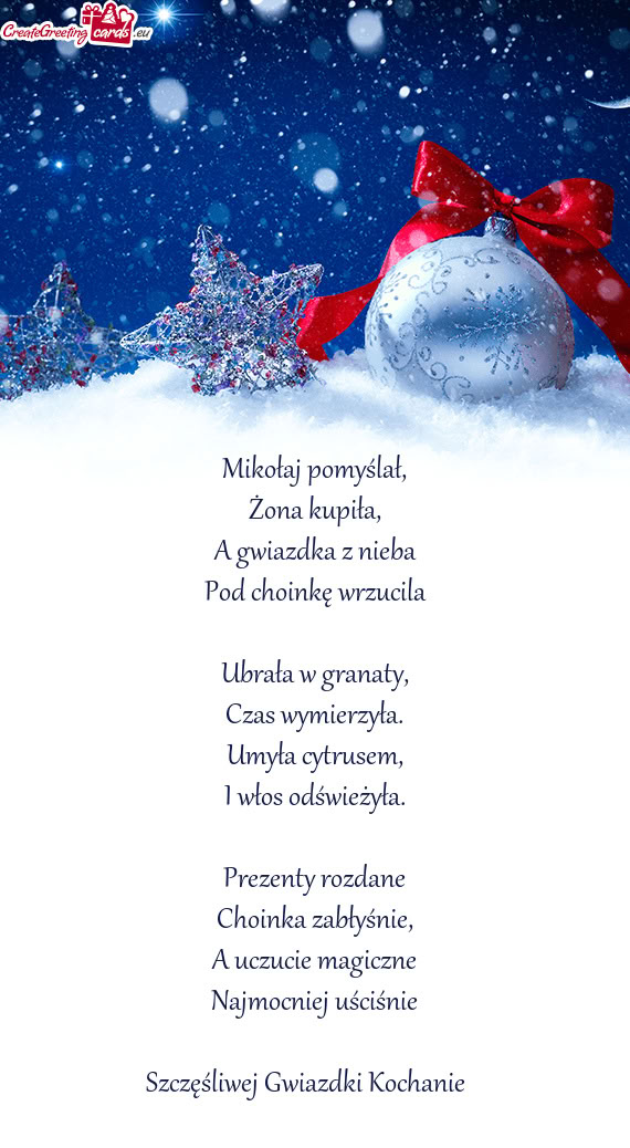 Mikołaj pomyślał