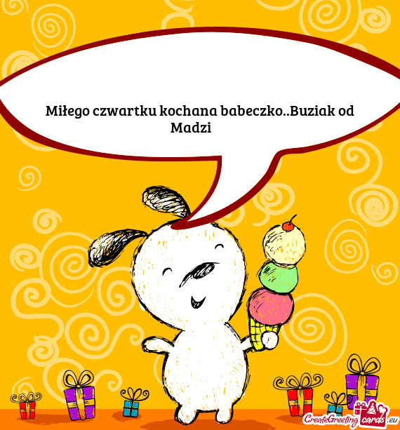 Miłego czwartku kochana babeczko..Buziak od Madzi ♥️
