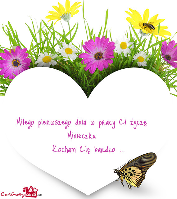 Miłego pierwszego dnia w pracy Ci życzę❤️ Minieczku❤️