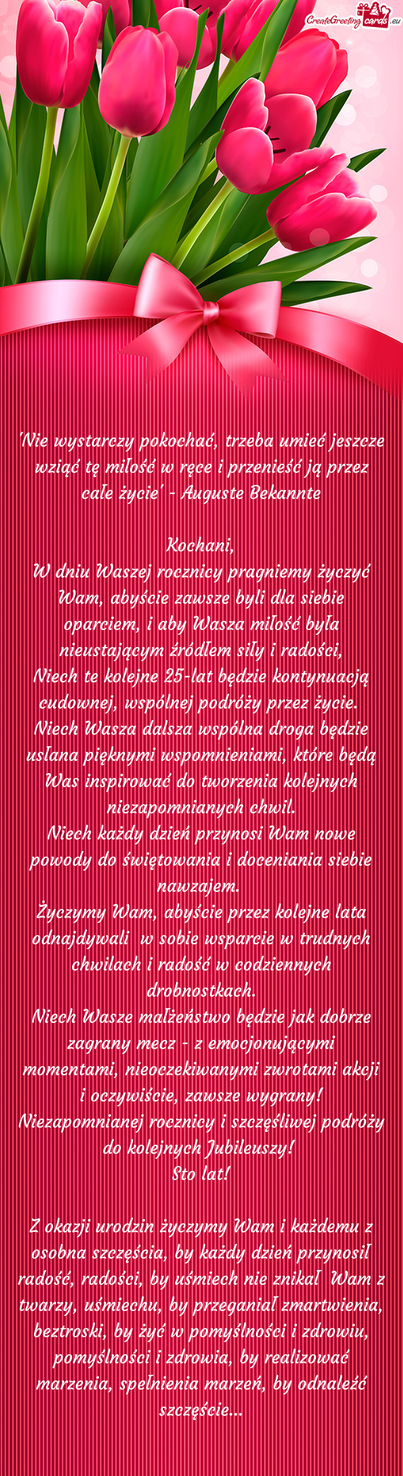 Miłość była nieustającym źródłem siły i radości