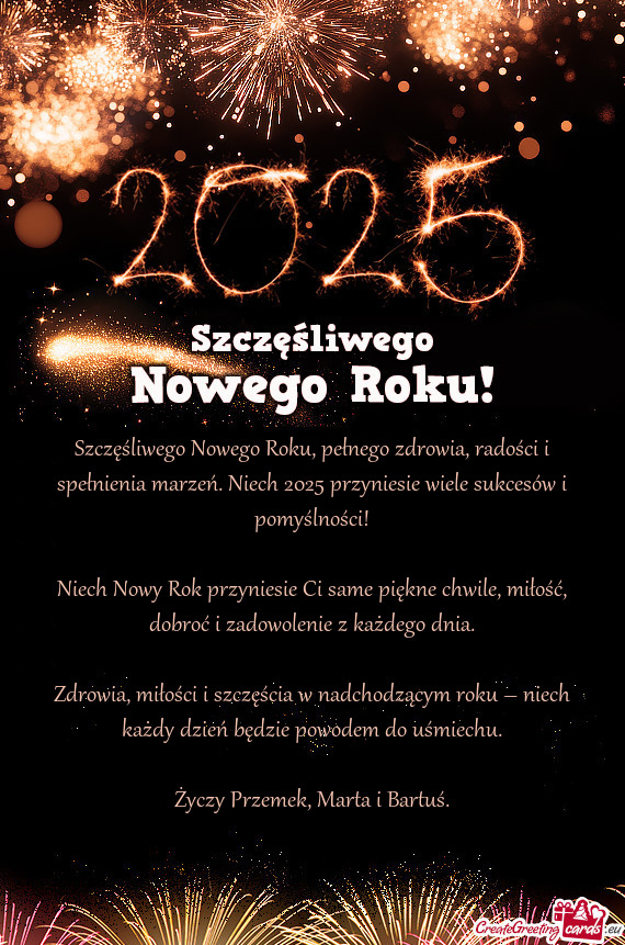 Miłości i szczęścia w nadchodzącym roku – niech każdy dzień będzie powodem do uśmiechu