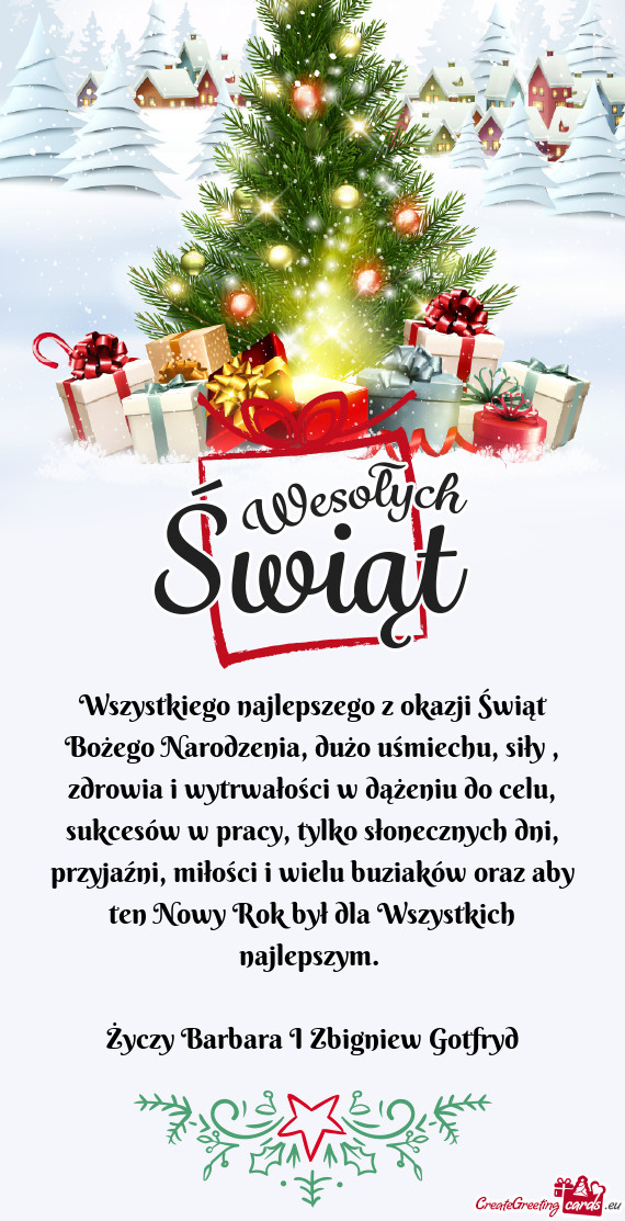 Miłości i wielu buziaków oraz aby ten Nowy Rok był dla Wszystkich najlepszym