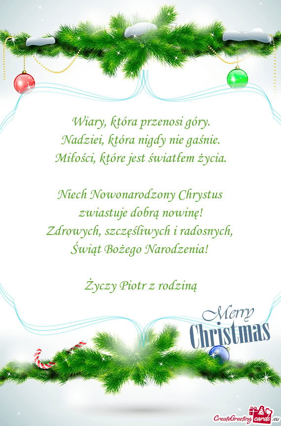 Miłości, które jest światłem życia