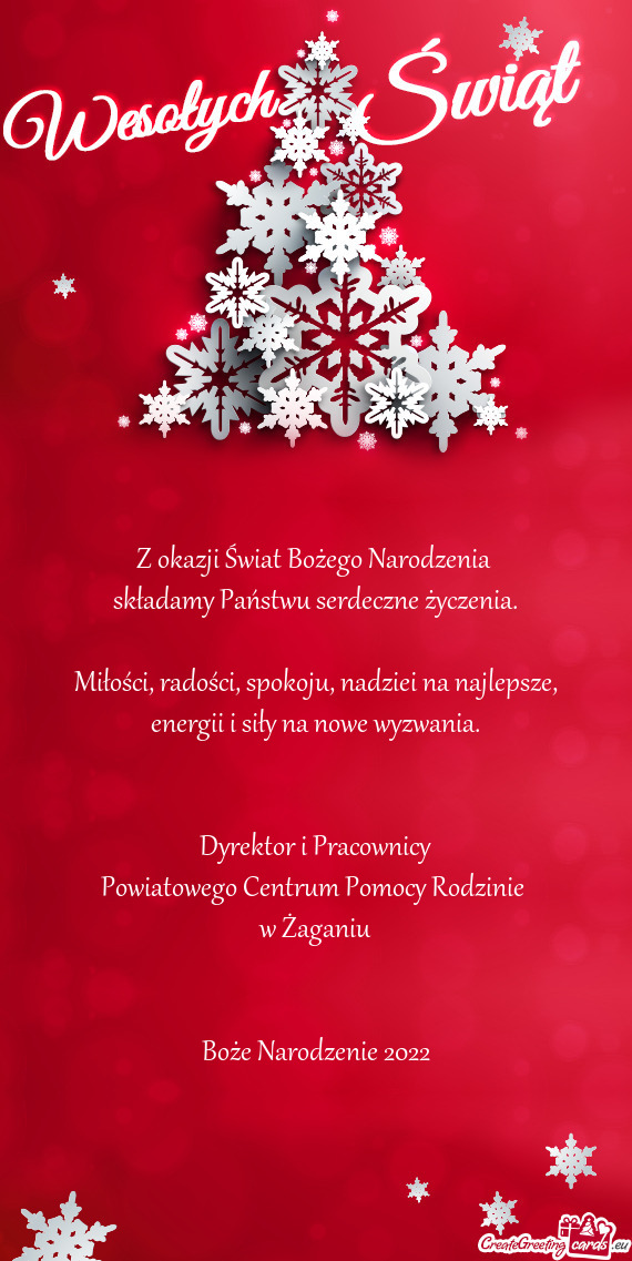 Miłości, radości, spokoju, nadziei na najlepsze, energii i siły na nowe wyzwania