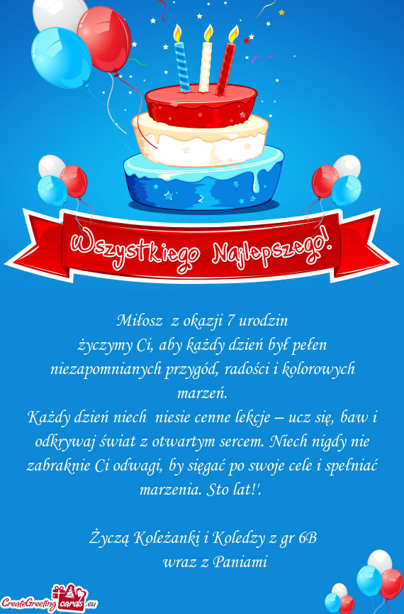 Miłosz z okazji 7 urodzin
