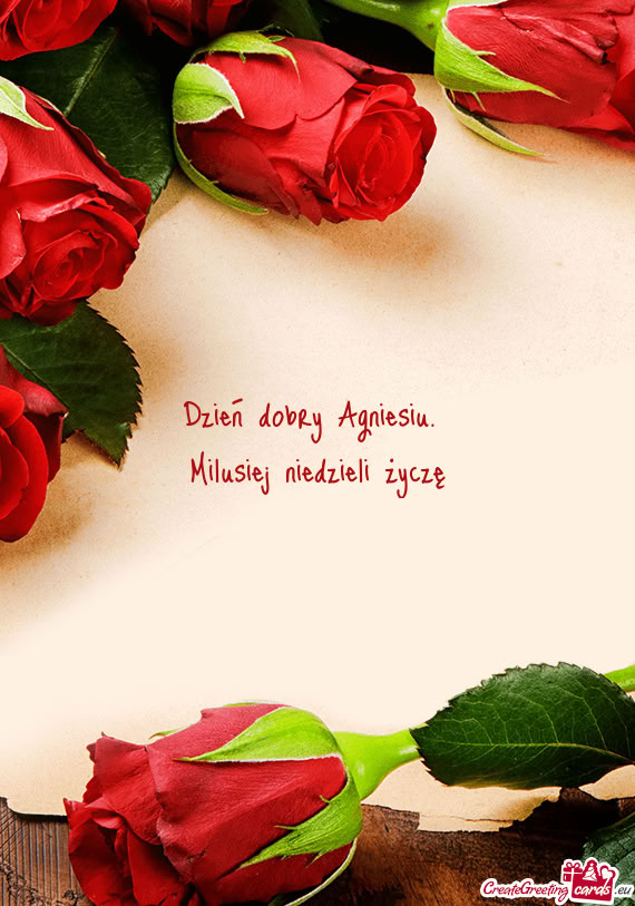 Milusiej niedzieli życzę
