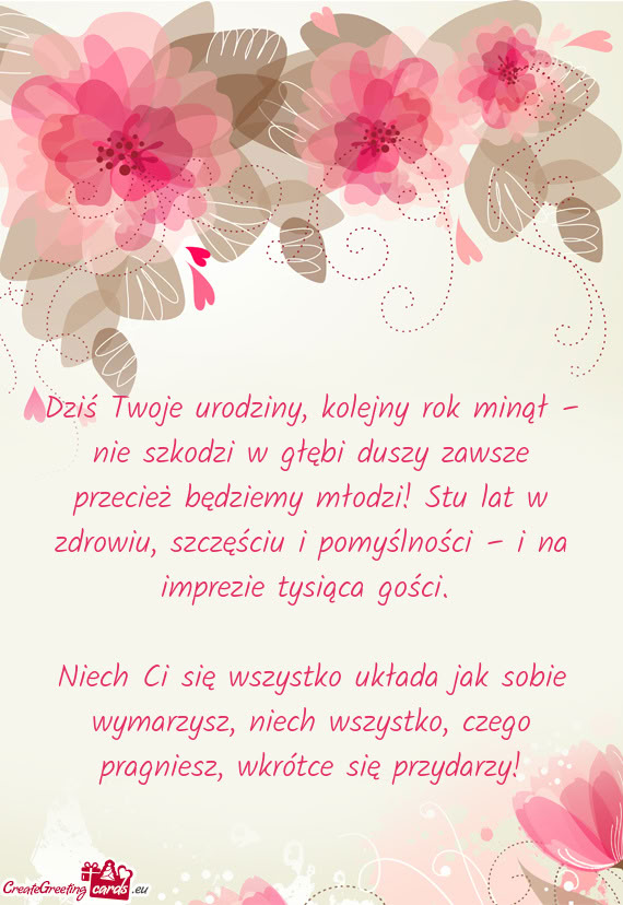 Młodzi! Stu lat w zdrowiu, szczęściu i pomyślności – i na imprezie tysiąca gości
