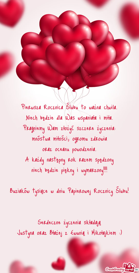 Mnóstwa miłości, ogromu zdrowia