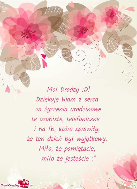 Moi Drodzy :D