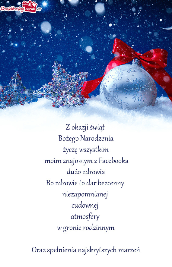 Moim znajomym z Facebooka