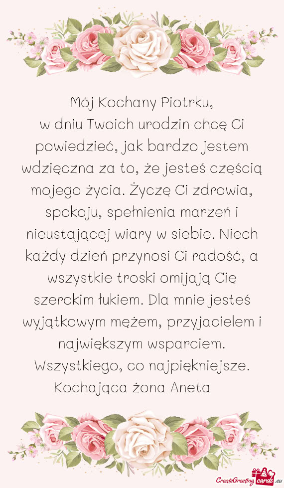 Mój Kochany Piotrku