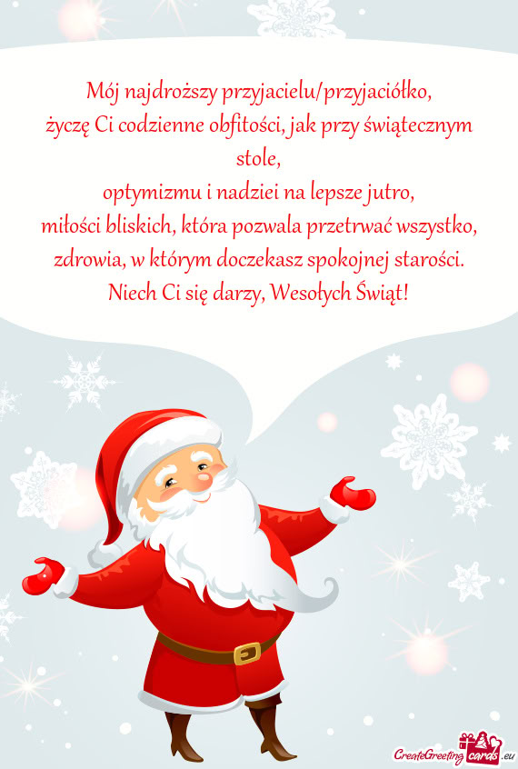 Mój najdroższy przyjacielu/przyjaciółko
