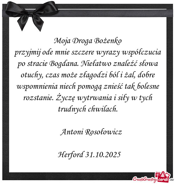 Moja Droga Bożenko