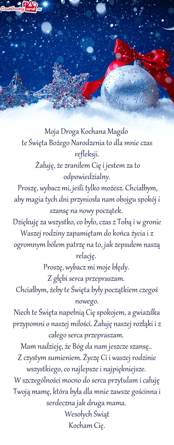 Moja Droga Kochana Magdo