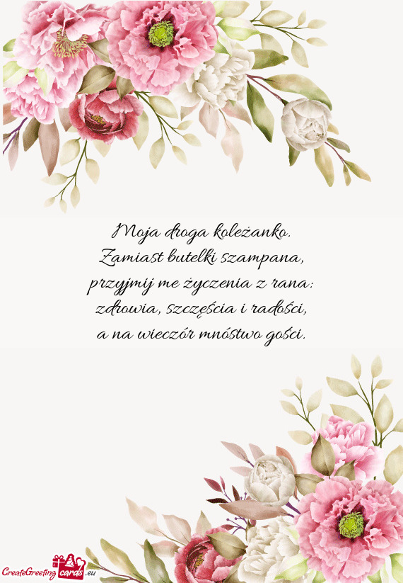 Moja droga koleżanko