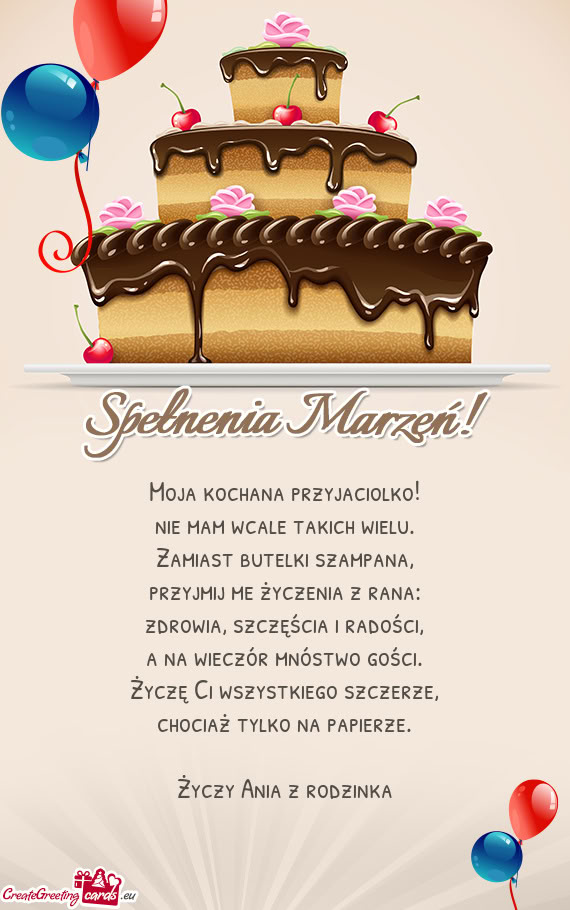 Moja kochana przyjaciolko