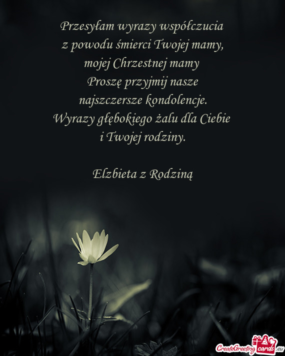 Mojej Chrzestnej mamy