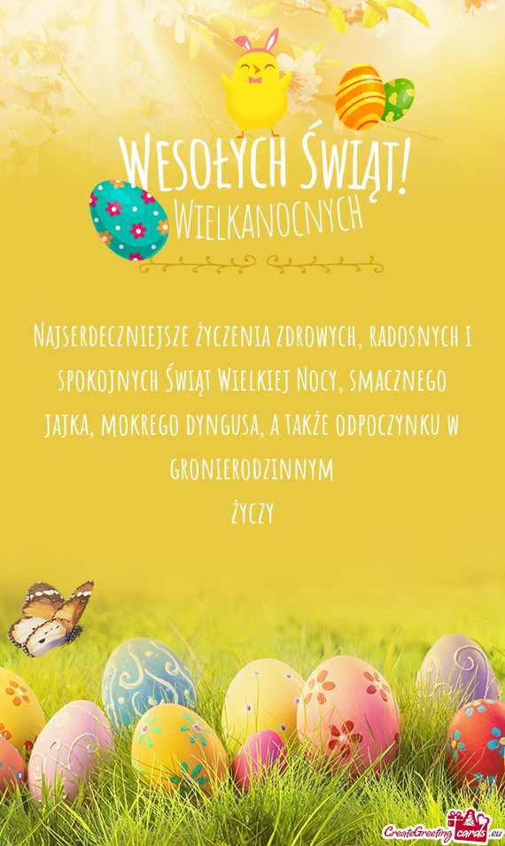 Mokrego dyngusa, a także odpoczynku w gronierodzinnym