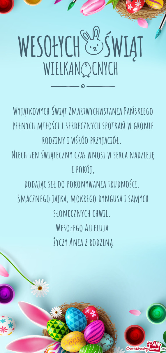 Mokrego dyngusa i samych słonecznych chwil