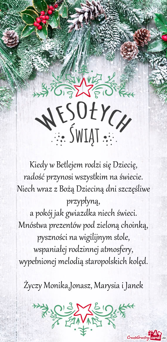 Monika,Jonasz, Marysia i Janek