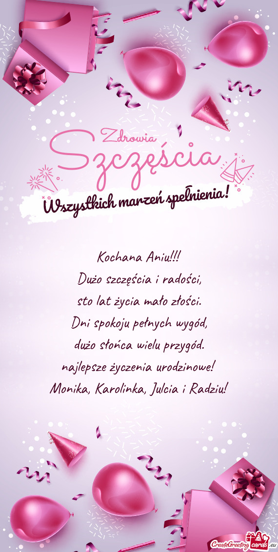 Monika, Karolinka, Julcia i Radziu