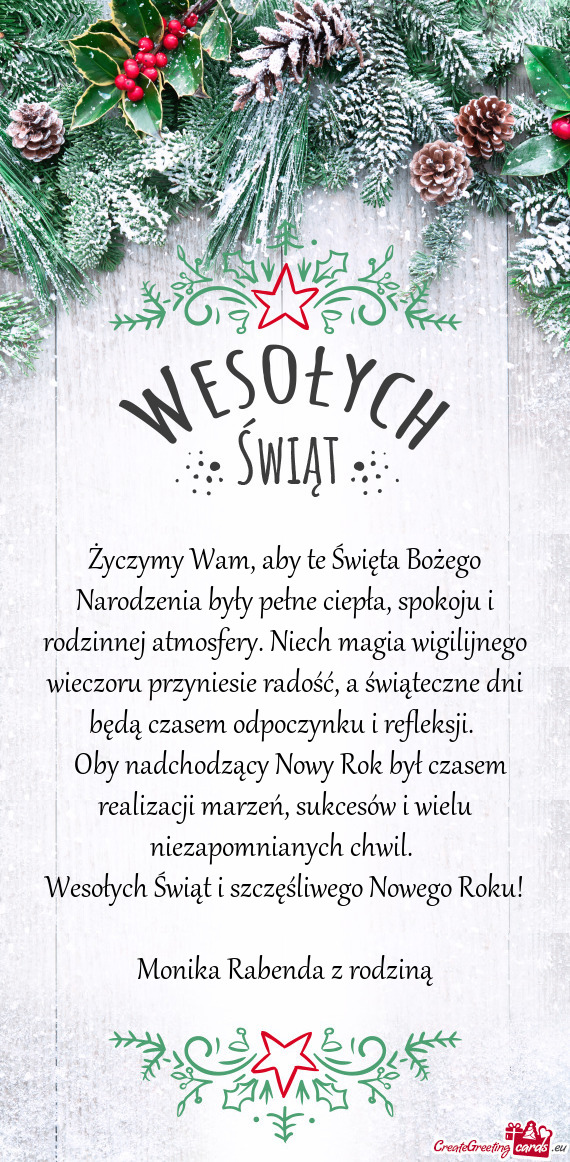 Monika Rabenda z rodziną