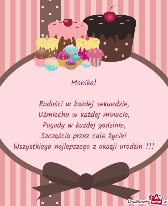 Monika! Radości w każdej sekundzie