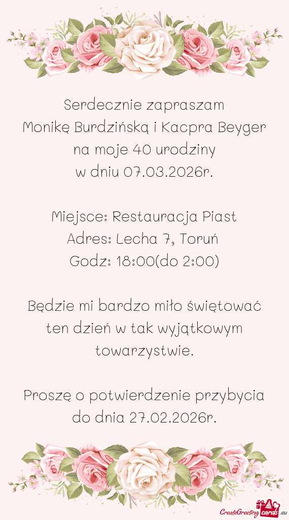 Monikę Burdzińską i Kacpra Beyger