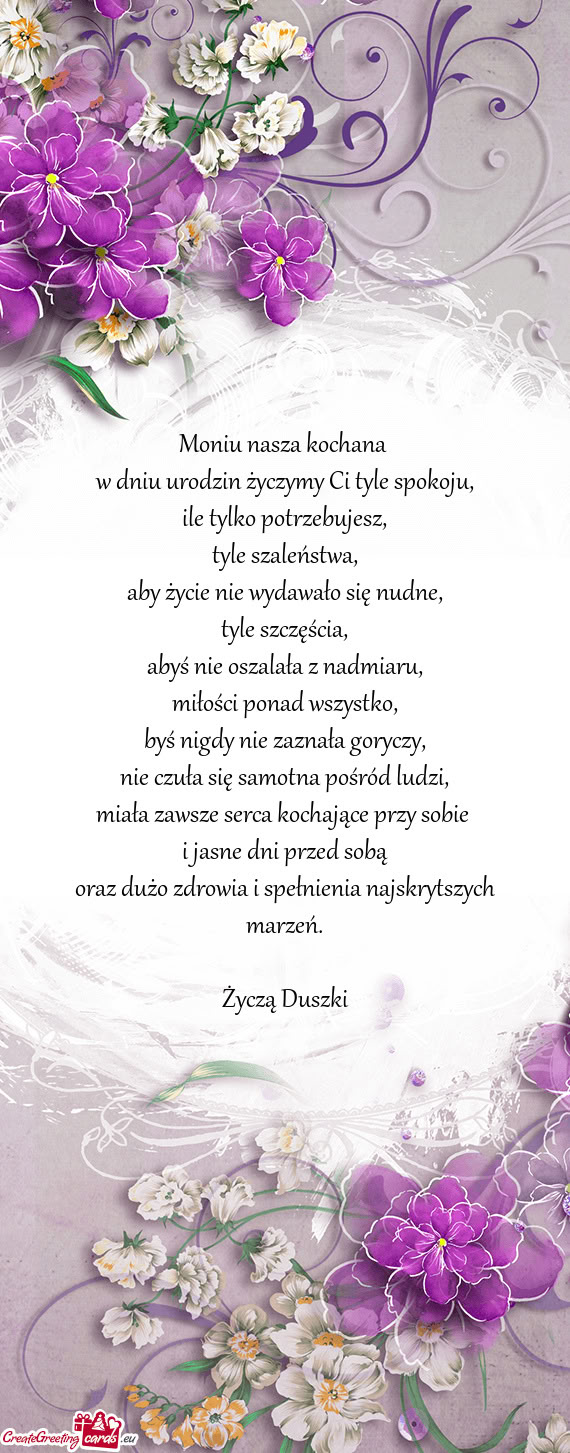 Moniu nasza kochana